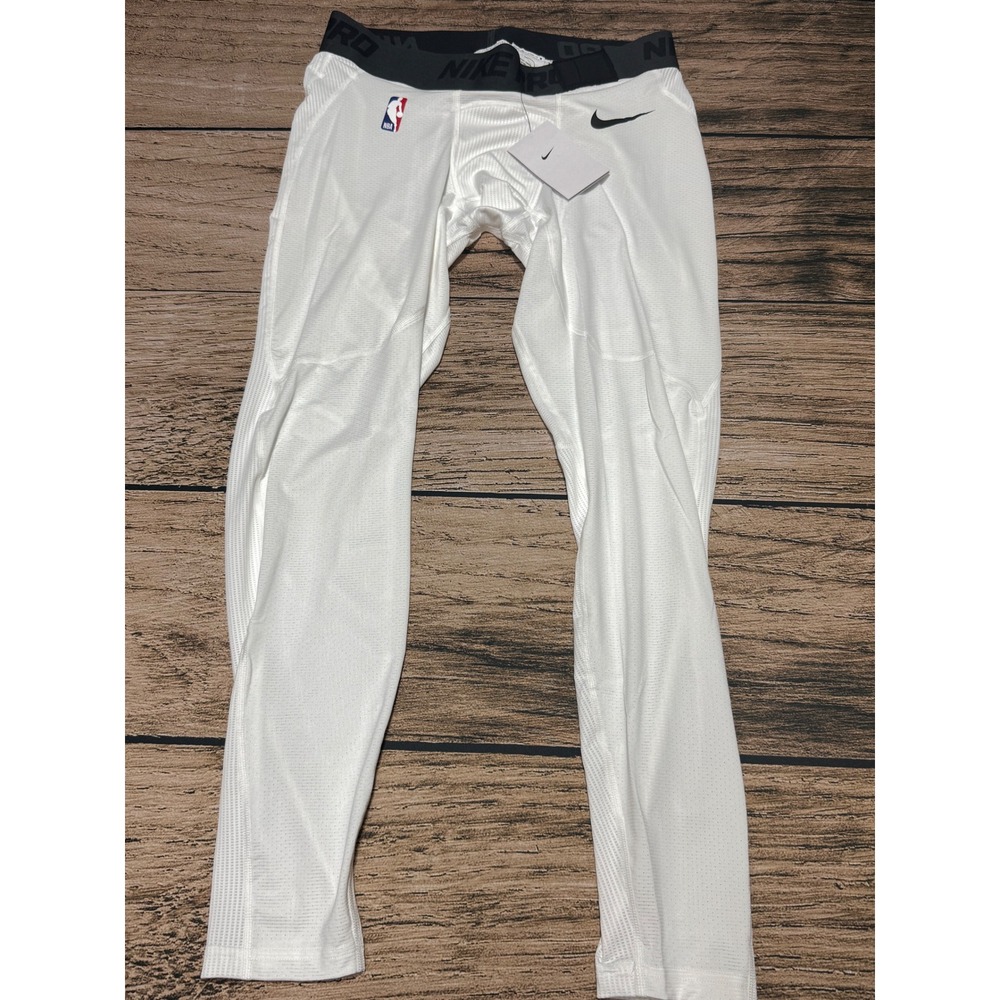 Nike Pro NBA Tights Men XL-Tall White Compression Basketball Leggings DN1548-100